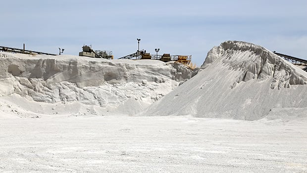 Hess pumice mine headwall and production equipment