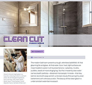 link to the Clean Cut scrubbing powder website